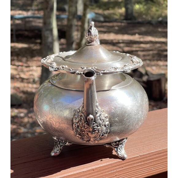 Ascot Sheffield Design Reproduction by Community Silverplate Coffee Tea Pot 7" - Picture 6 of 12